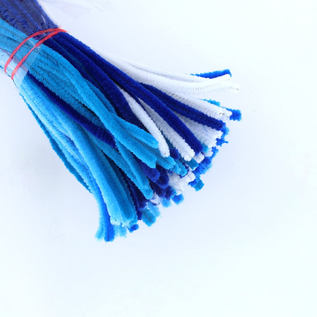 Crafteria Blue Pipe Cleaner Mono Chrome (100Pcs/Pack)