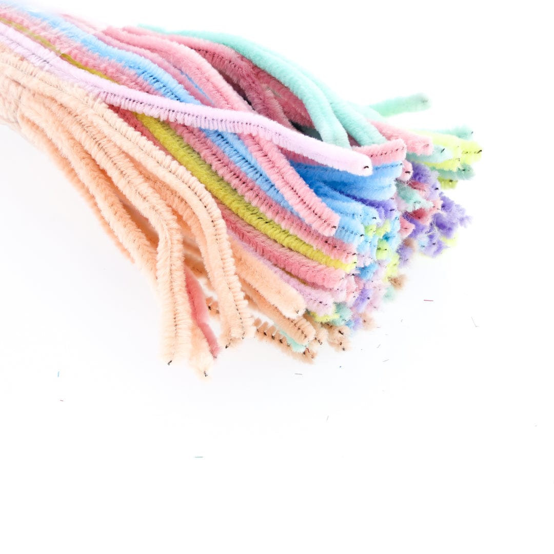 Crafteria Multi Pastel Pipe Cleaner Regular Colour (100Pcs/Pack)
