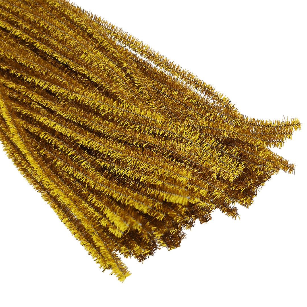 Crafteria Gold Pipe Cleaner Zari Mix Colour (100Pcs/Pack)