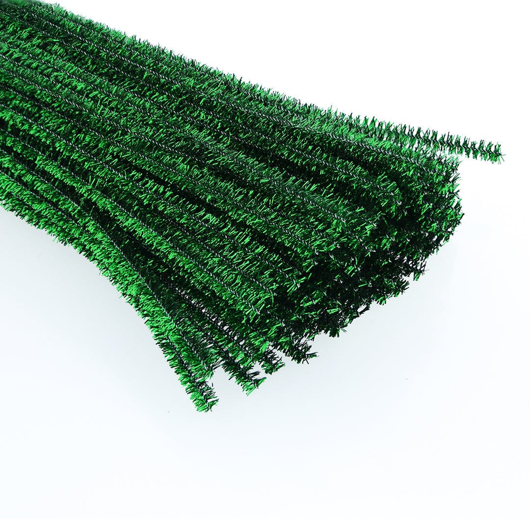 Crafteria Green Pipe Cleaner Zari Mix Colour (100Pcs/Pack)