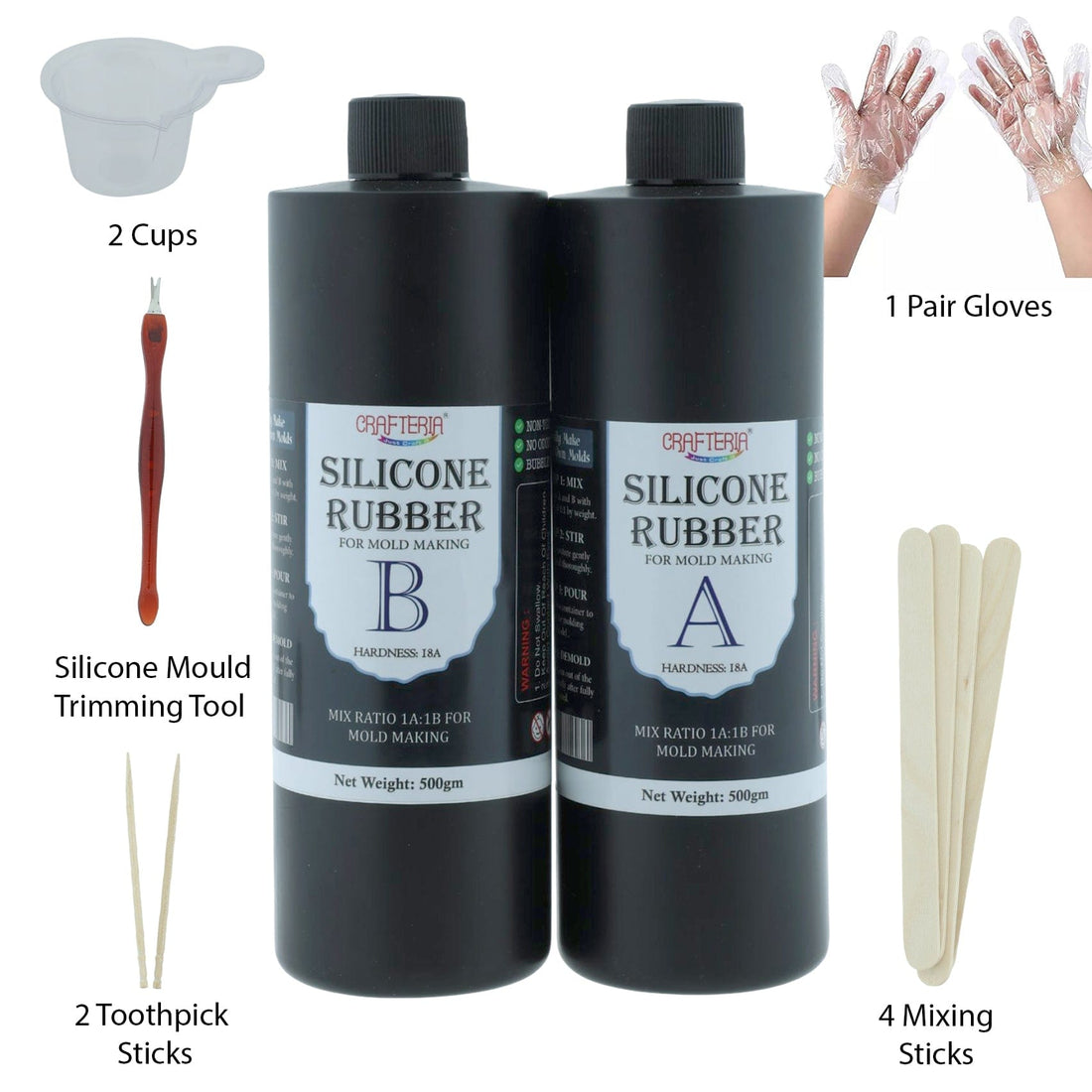My Store RESIN Silicon Rubber Mould Making Kit  1Kg