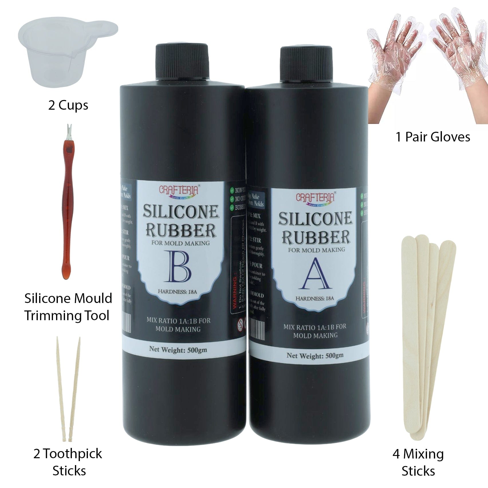 My Store RESIN Silicon Rubber Mould Making Kit  1Kg