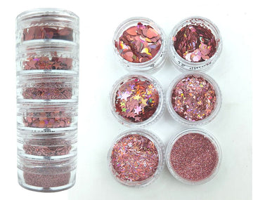 my store GLITTER & CHUNKS 6 IN 1 GLITTER & CHUNKS RAINBOW PINK