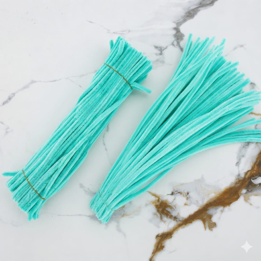 Crafteria Pastel Mint Green Premium Pipe Cleaners (8MM Approx.)