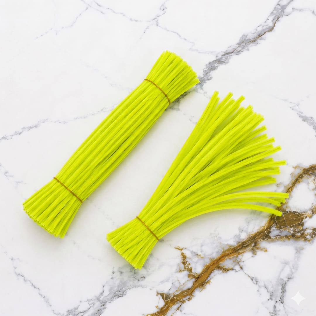 Crafteria Lemon Yellow Premium Pipe Cleaners (8MM Approx.)