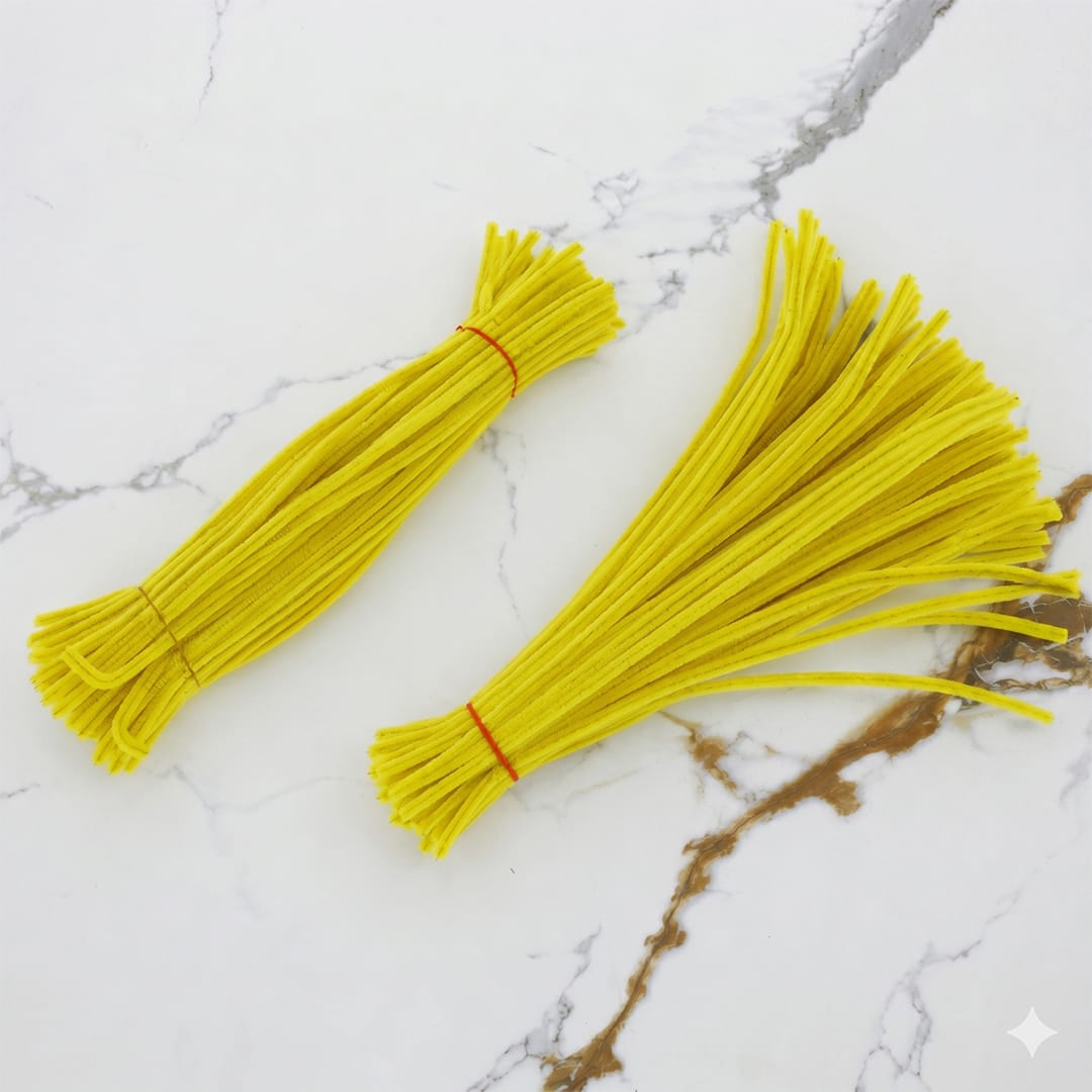 Crafteria Yellow Premium Pipe Cleaners (8MM Approx.)