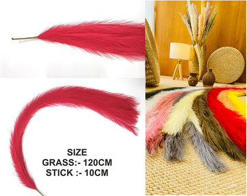 My Store GRASS RED FAUX BOHO PAMPAS GRASS