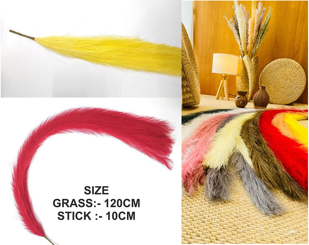 My Store GRASS YELLOW FAUX BOHO PAMPAS GRASS