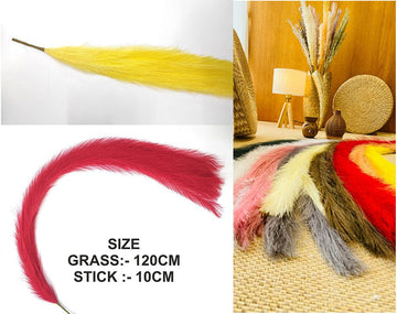 My Store GRASS YELLOW FAUX BOHO PAMPAS GRASS