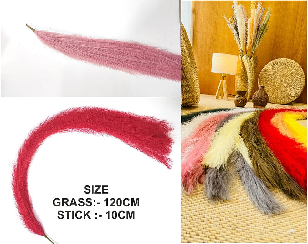 My Store GRASS PINK FAUX BOHO PAMPAS GRASS