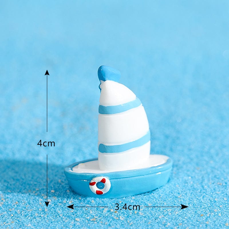 my store MINIATURE BLUE SAIL BOAT MINIATURE