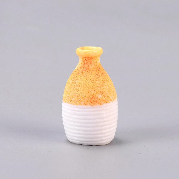 my store MINIATURE MINI VASE ORANGE WITH WHITE MINIATURE