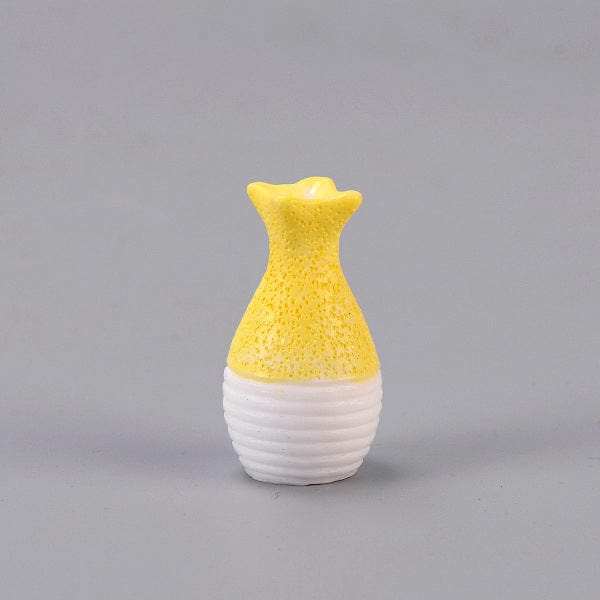 my store MINIATURE MINI VASE YELLOW WITH WHITE MINIATURE