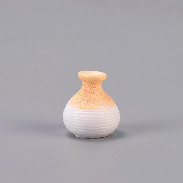 my store MINIATURE MINI VASE L.ORANGE WITH WHITE MINIATURE