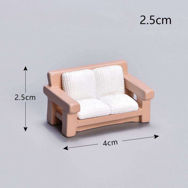 my store MINIATURE DOUBLE SOFA PEACH MINIATURE