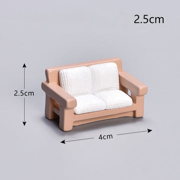 my store MINIATURE DOUBLE SOFA PEACH MINIATURE