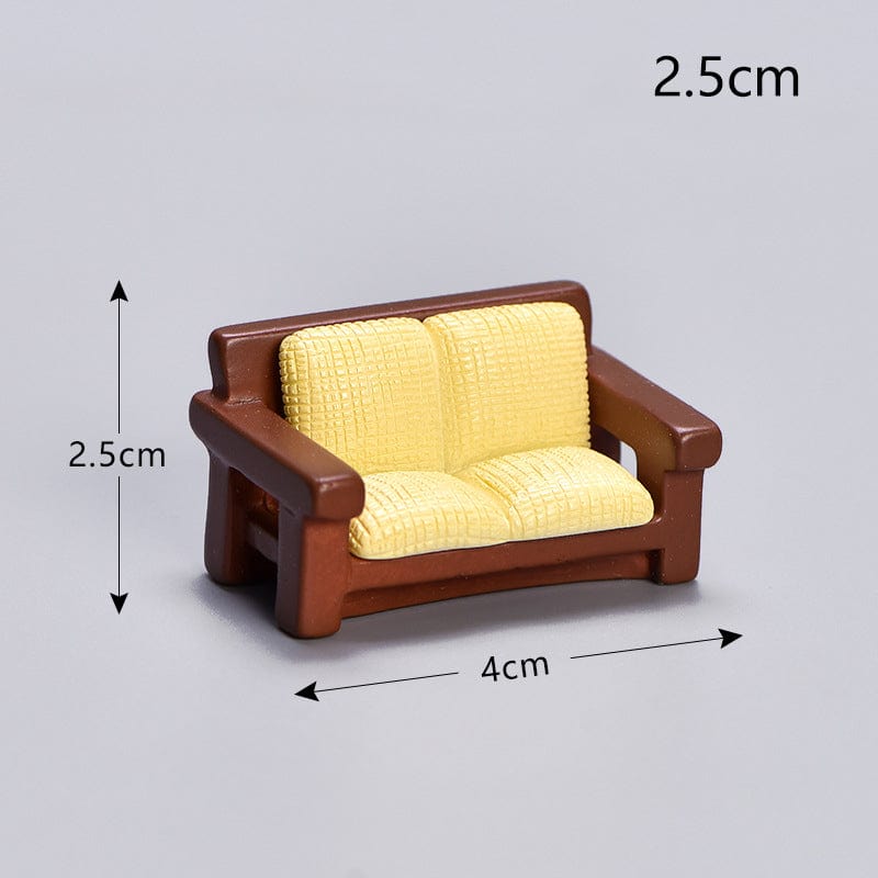 my store MINIATURE DOUBLE SOFA BROWN MINIATURE