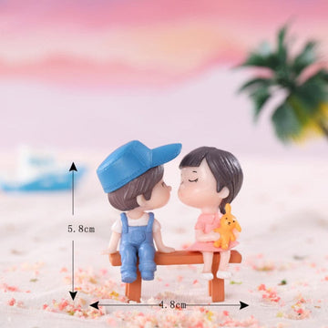 my store MINIATURE COUPLE WITH BENCH - B MINIATURE