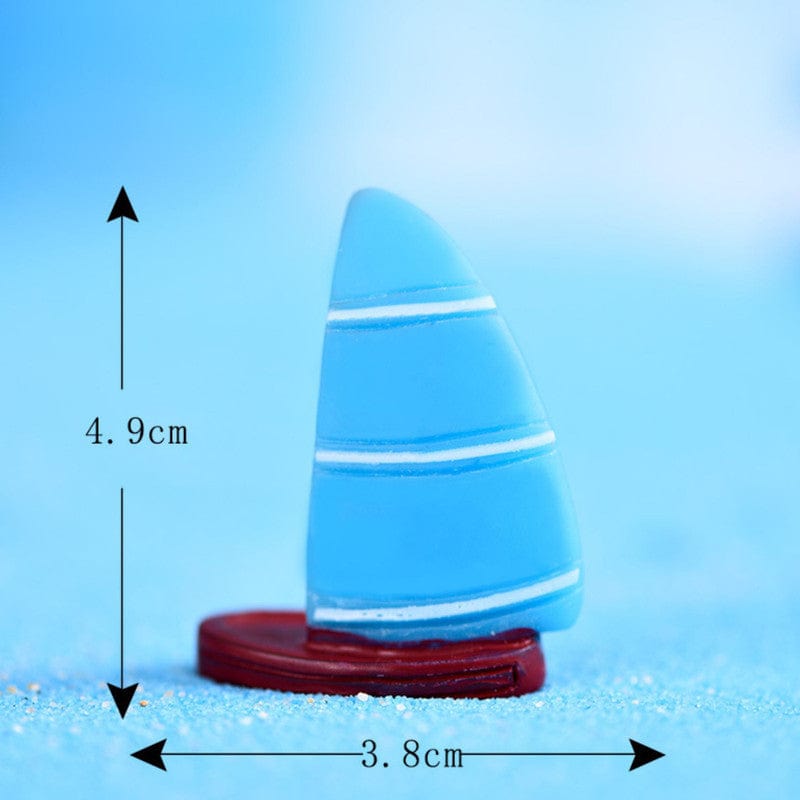 my store MINIATURE BIG BLUE SAILBOAT MINIATURE