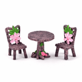 Crafteria A Wooden Texture Picnic Dinning Table