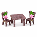 Crafteria B Wooden Texture Picnic Dinning Table