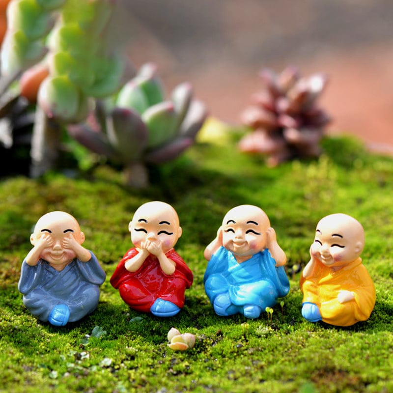 Crafteria 4Pcs Baby Monk Buddha