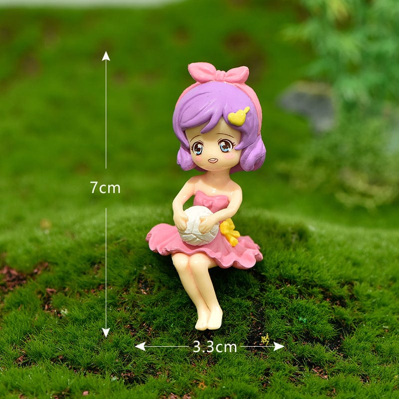 my store MINIATURE Seating Pink Dress Girl