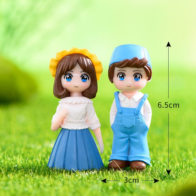 my store MINIATURE Blue Dress Spring Outing Couple