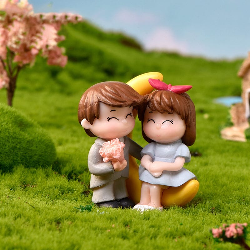 my store MINIATURE Sweety Lover Couple With Moon And Flower