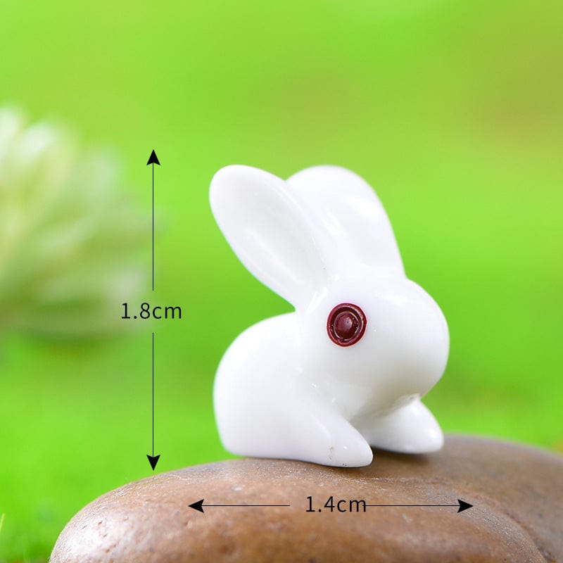 my store MINIATURE Red And White Jade Rabbit