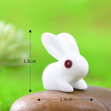 my store MINIATURE Red And White Jade Rabbit