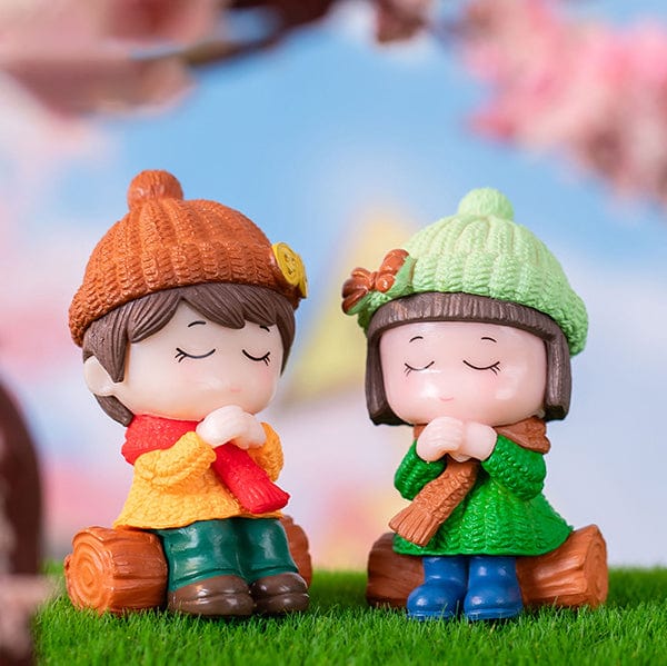 my store MINIATURE Sweet Lovely Winter Dressing Couple