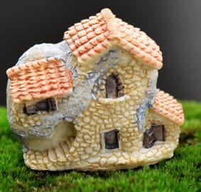 my store MINIATURE Small House Orange Roof