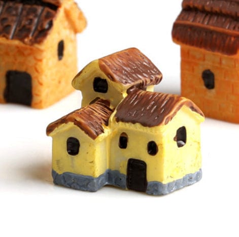 my store MINIATURE Small Yellow Three Room Villa
