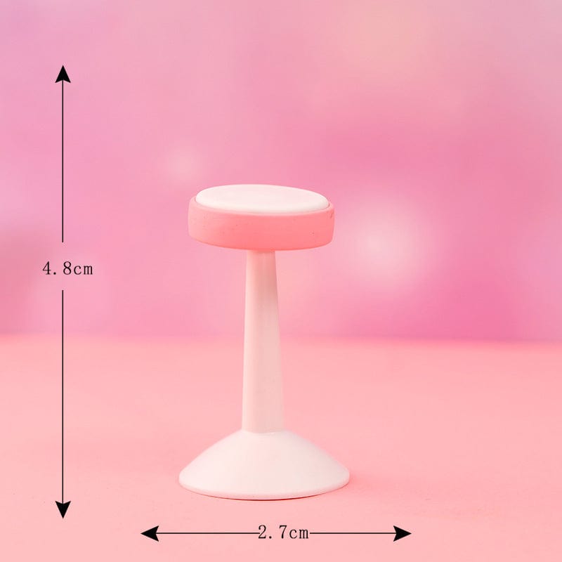 my store MINIATURE Pink Round Stool