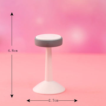 my store MINIATURE Gray Round Stool