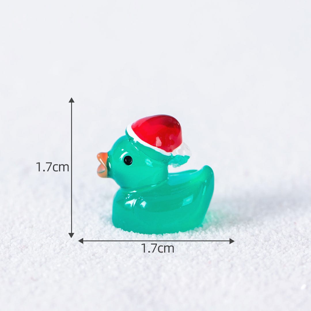 my store MINIATURE Green Christmas Flash Duck