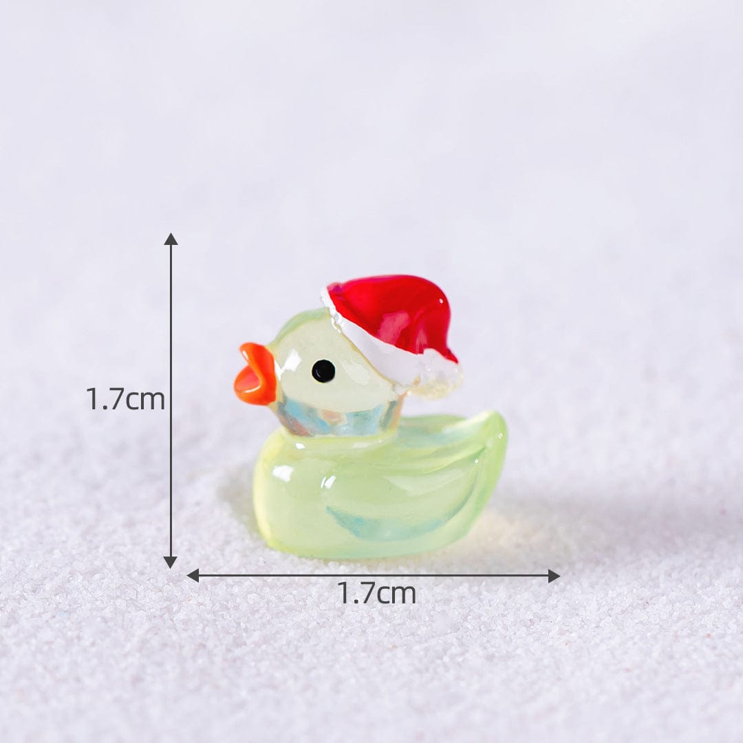 my store MINIATURE Light Green Christmas Flash Duck