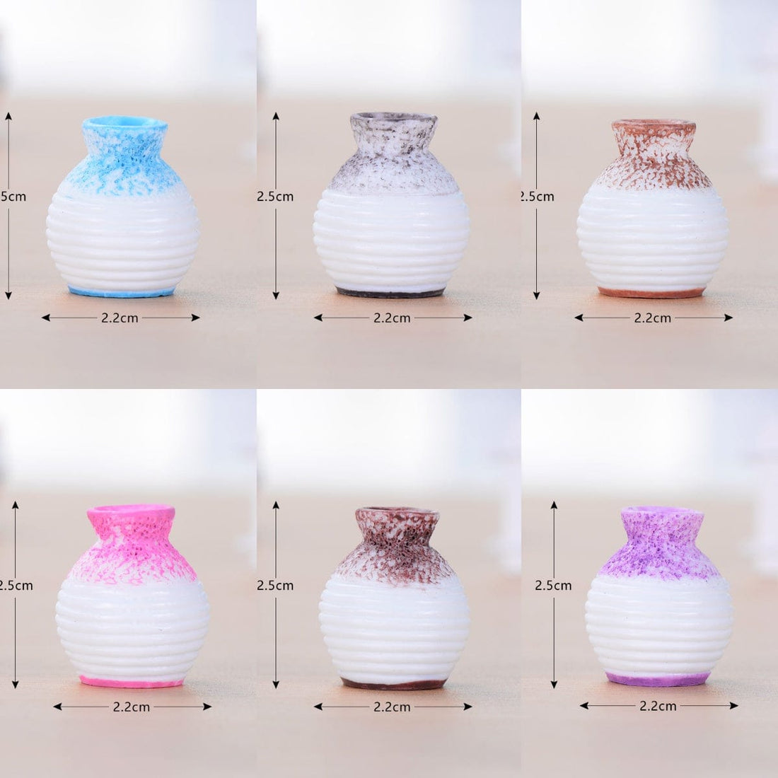 Crafteria 4Pcs Flower Vase Miniature
