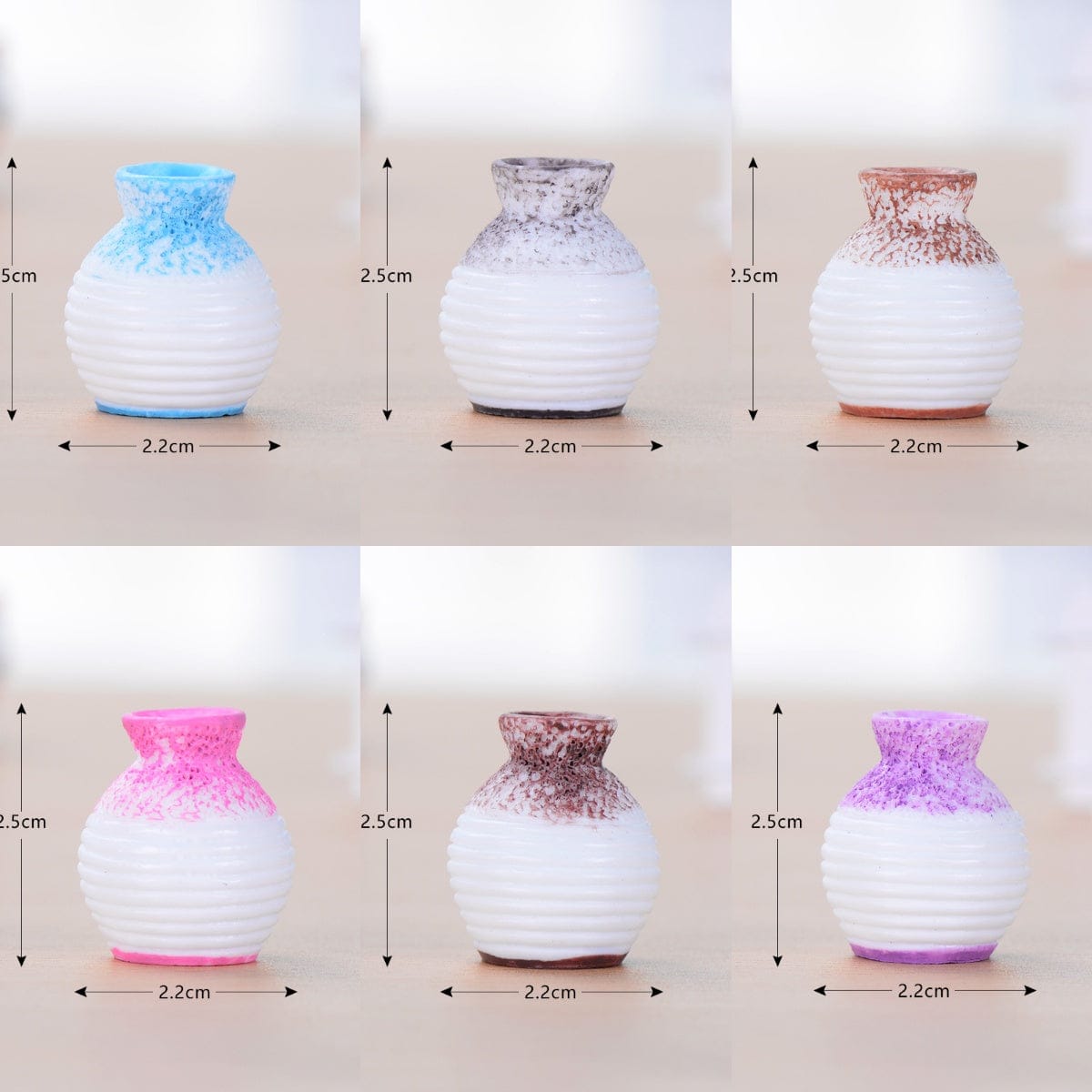 Crafteria 4Pcs Flower Vase Miniature