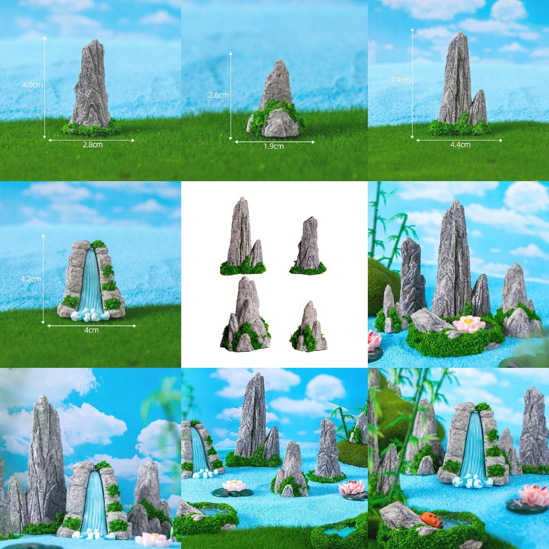 Crafteria Simulated Rockery Ornaments Miniature (5PCS)