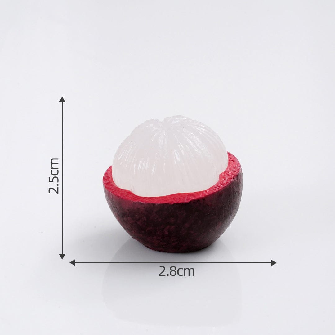 Crafteria Half Stripped Mangosteen (4Pcs) Fruit Miniature Series