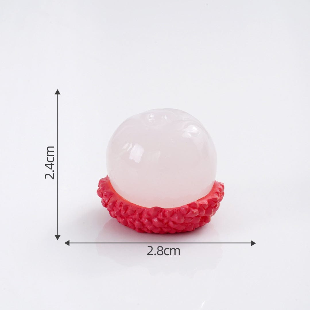 Crafteria Half-Peeled Lychee (4Pcs) Fruit Miniature Series