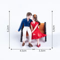 Crafteria C Romantic Couple Sitting On Bench Miniature