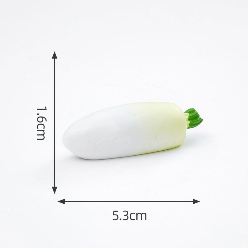 Crafteria White Radish (4Pcs) Vegetable Miniature Series