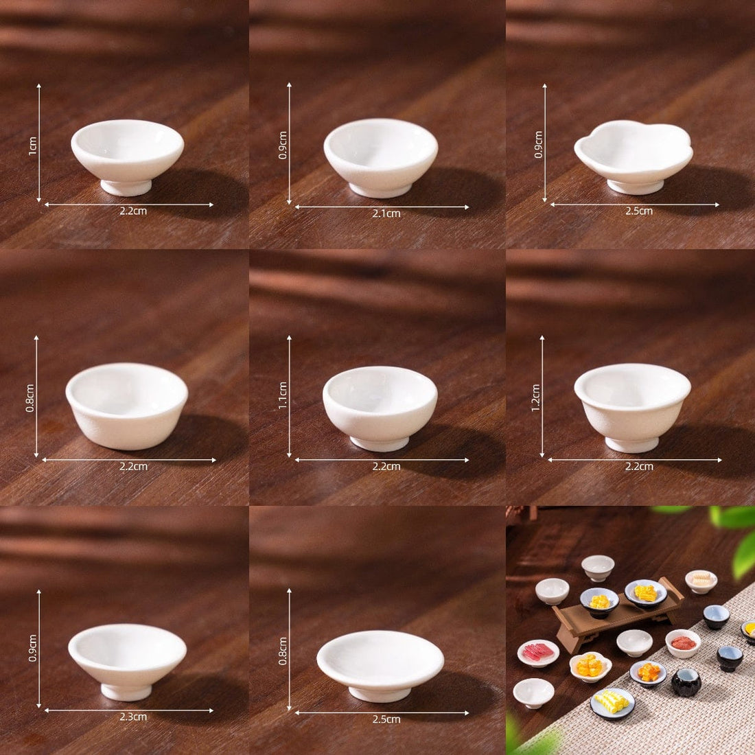 Crafteria 8 PCS Crockery Miniature