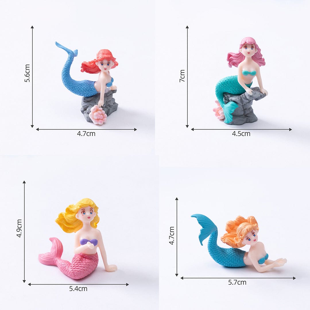 Crafteria 4Pcs Mermaid Miniature