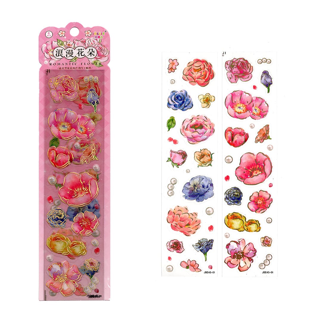 My Store Ocean & Flower Theme PET sticker cards