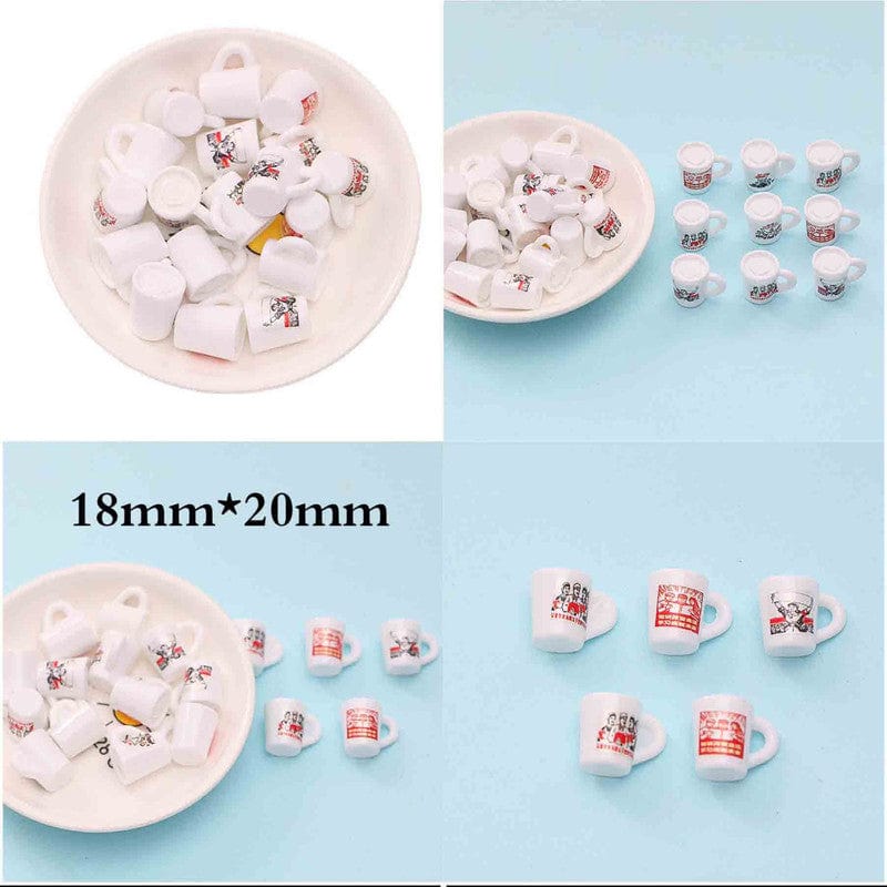 my store MINIATURE WHITE PRINTED CUP MINIATURE