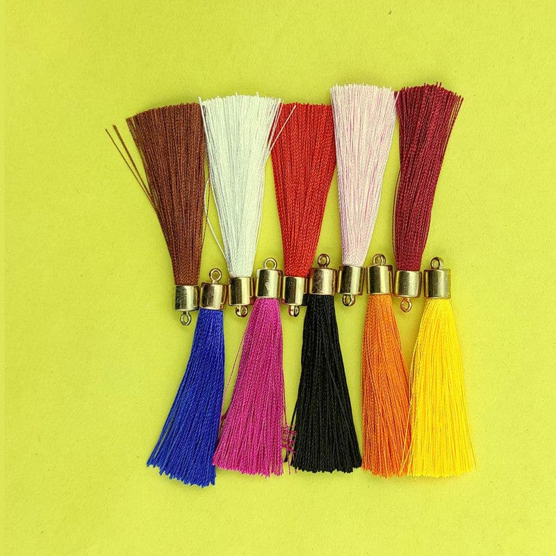 my store THREAD TASSEL MEDIUM MULTI COLOR WITH GOLD CAP TASSEL